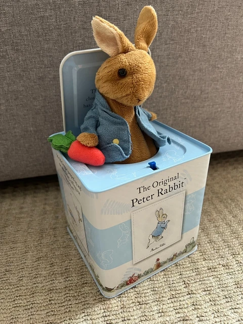 BEATRIX POTTER PETER Rabbit Musical Wind Up Jack In The Box Rainbow ...