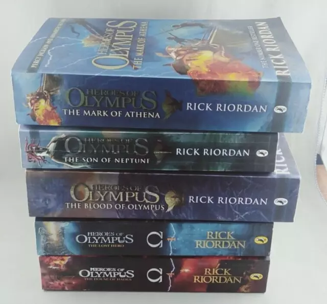 The Heroes of Olympus Rick Riordan Complete Book Set 1-5 Paperback Percy Jackson