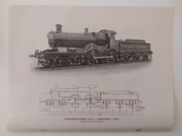 Original: GWR William Dean 7/Armstrong Class prototype 4-4-0 locomotive picture
