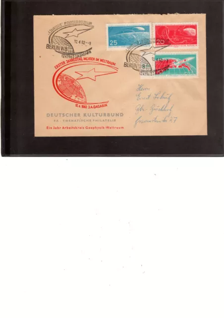 DDR FDC 1962 Geophysik-Weltraum Mi.Nr. 822-824 Sonderstempel schöne Belege