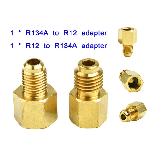 Robinet De Soupape D'Arrêt Professionnel R32 R290 R1234YF - Femelle 1/2 ACME SX (Gauche) - Sortie Mâle 1/4 SAE - Série Professional