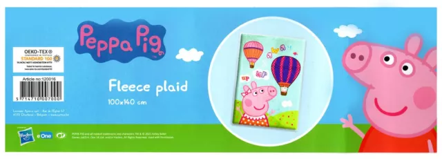 Peppa Schweinedecke Soft Touch Vliesdecke, wirft, offiziell lizenziert (140 cm) 3