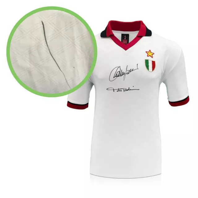Baresi & Maldini Signed AC Milan 1994 European Cup Football Jersey. Damaged A