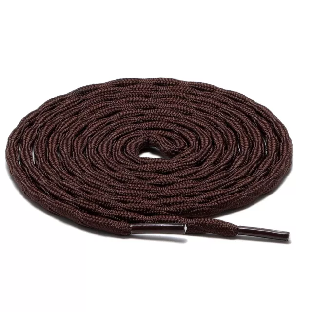 1Pair Wave Dark Brown Hiking Work Boot Shoe Laces for 5 6 7 8 eyelets Stay Tied