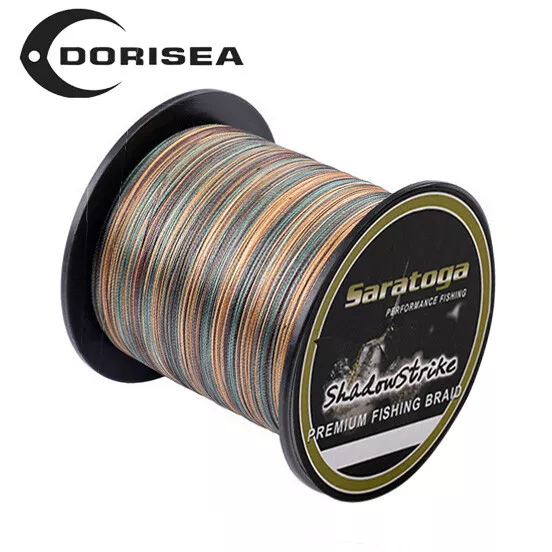 8 Strands 6lb~300lb Brown Green New Camo Mixed Braided Fishing Line 100m-2000m