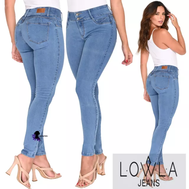 Colombian Blue Jeans Butt Lift Levanta Cola Stretch Skinny High Waist Rise  Sexy 