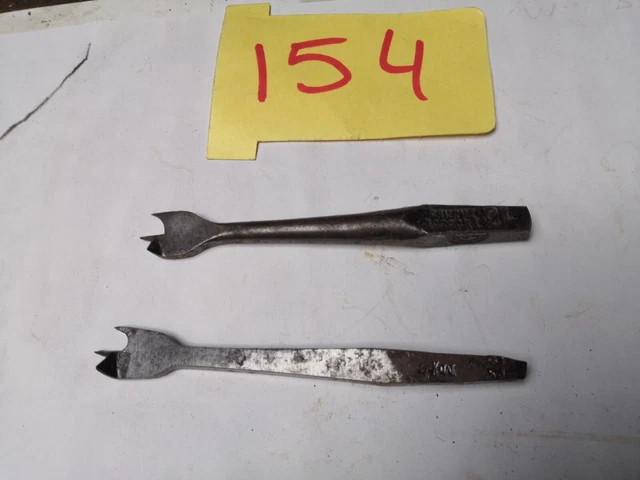 Lot de 5 mèches à bois anciennes pour vilebrequin - Vintage - Bricolage