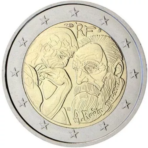 Francia 2017  - 2 Euro Commemorativo Auguste Rodin    -Fdc Bu Unc From Rolls