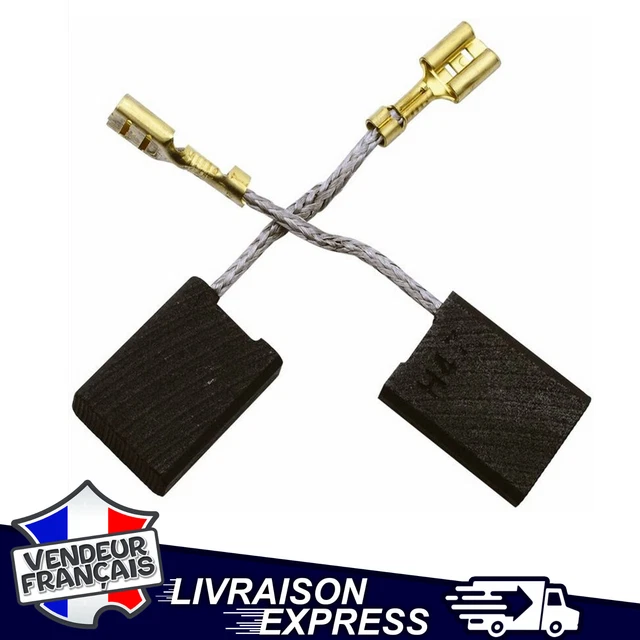 Balais De Charbon EMagTech Pour Bosch - Lot De 2 Paires - 15x8x5mm - Arrêt Automatique - Pour Broyeur, Scie