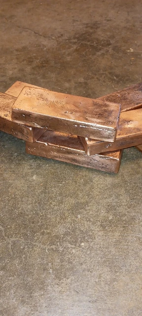 Copper Bullion Bar 3 To 4 Lb