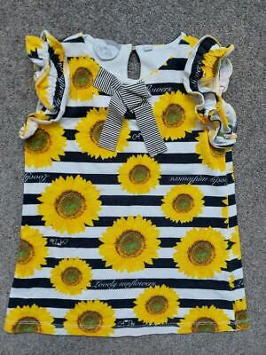 Ariana Dee (A Dee) Designer Girls Summer Dress,  4 Years 104Cm, Sunflowers