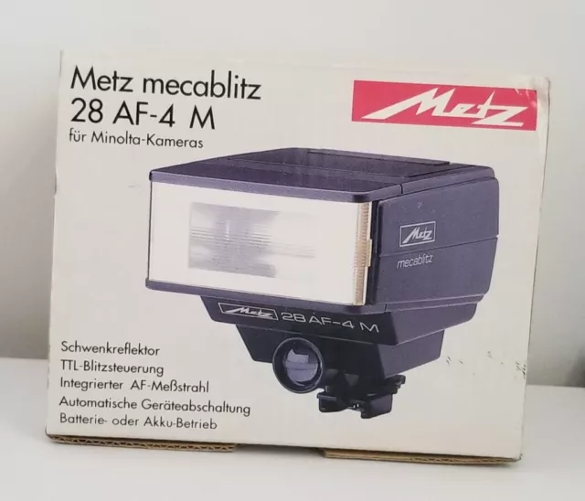 Metz 28-Af-4 M Mecablitz Flash For Minolta I,Xi,Si