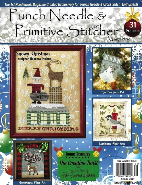 Punch Needle & Primitive Stitcher 31 proyectos con características adicionales invierno 2022 nuevo