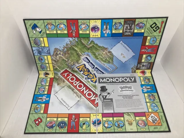 Monopoly Pokémon Exclusive Kanto Edition REPLACEMENT Game Board