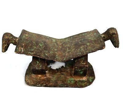 Art African Arts First - Backing Nape Or Stool Mossi Bronze - 28,5 CMS 2