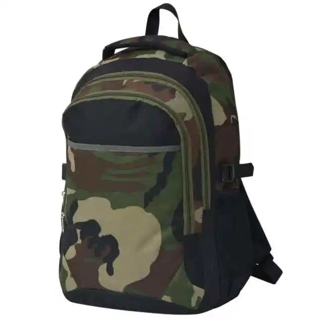 Sac à dos d'école 40 L noir et camouflage ,