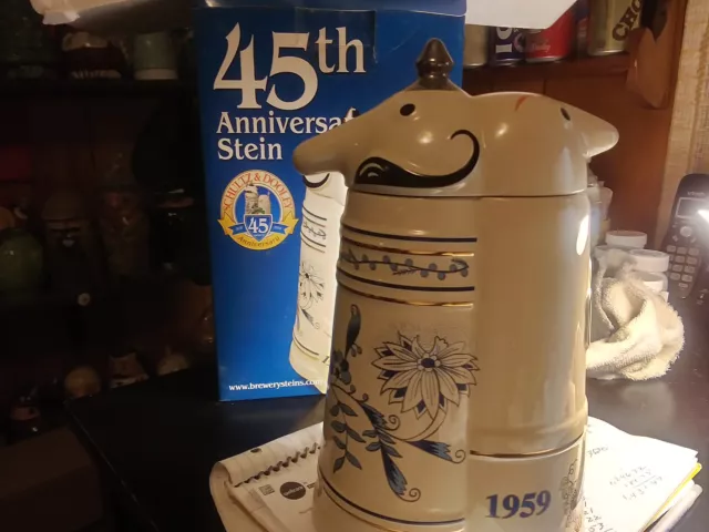Utica Club  Schultz / Dooley 45 Anniversary Stein Commemorative Ed!