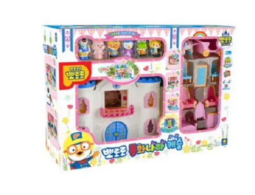PORORO THE CASTLE of FAIRY TALE WORLD Play Set Sound Light 6-Figure/Free Express