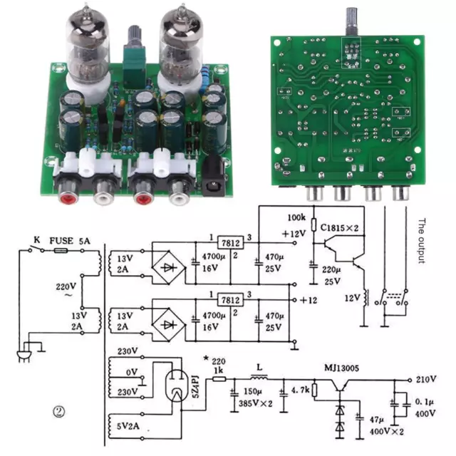 6J1 Hifi stéréo Tube électronique préamplificateur Conseil fini préamplificateur