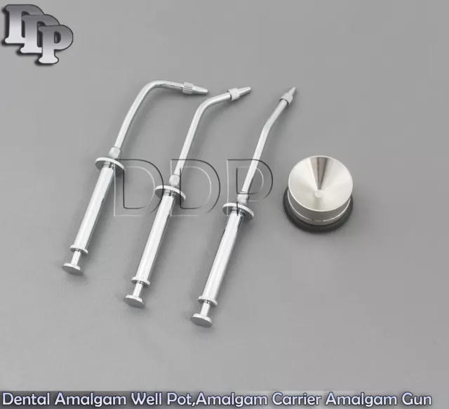 Dental Amalgam Well Pot,Amalgam Carrier Amalgam Gun Restorative Dental Tools Kit