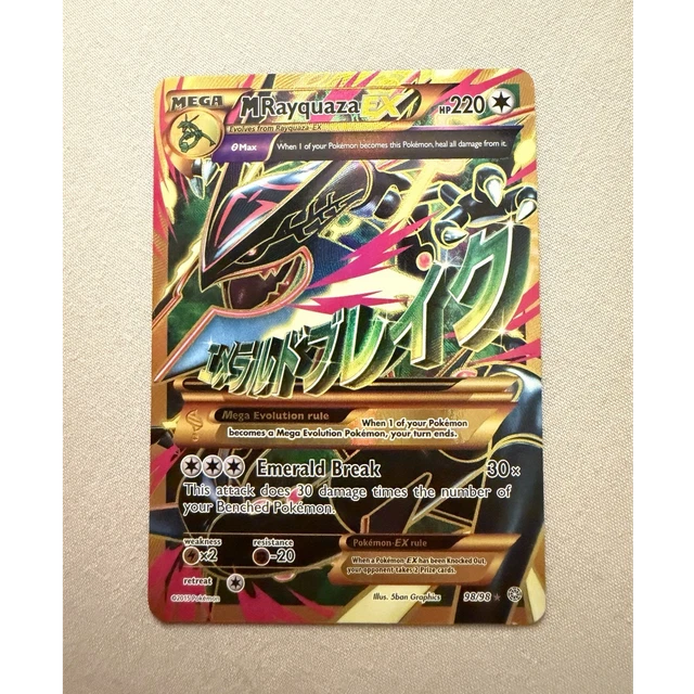 MEGA M RAYQUAZA EX 98/98 Ancient Origins Full Art Secret Rare Gold Pokemon Card 1,899.99 - PicClick UK MEGA M RAYQUAZA EX 98/98 Ancient Origins Full Art Secret Rare Gold Pokemon Card 1,899.99 - PicClick UK