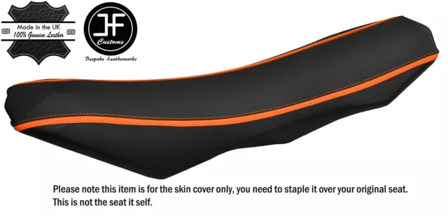 Grip & Carbon Orange Streifen Individuell Passt Zu Ktm 690 Smc R Enduro 10-16 Sitzbezug