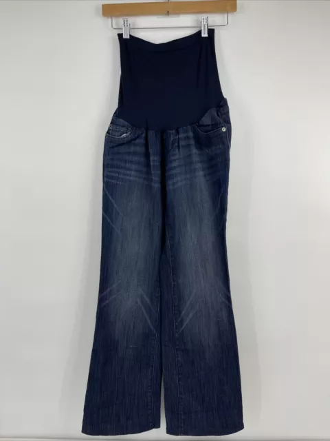 Oh Baby Motherhood Women's Blue Denim Maternity Straight Cut Jeans Size Medium