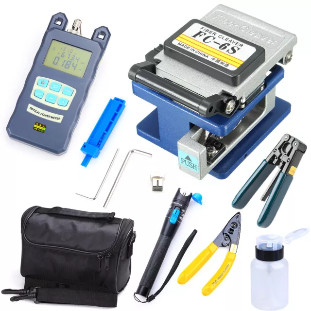Protable ptical Cable FTTH Tool Kits+Fiber Cleaver&Optical Power Meter Finder