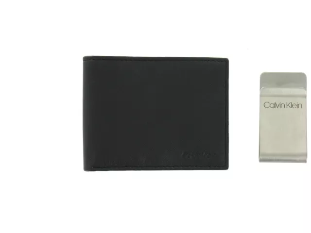 Calvin Klein Men's RFID Protected Bi-Fold Wallet/ Money Clip Set (Black) $50