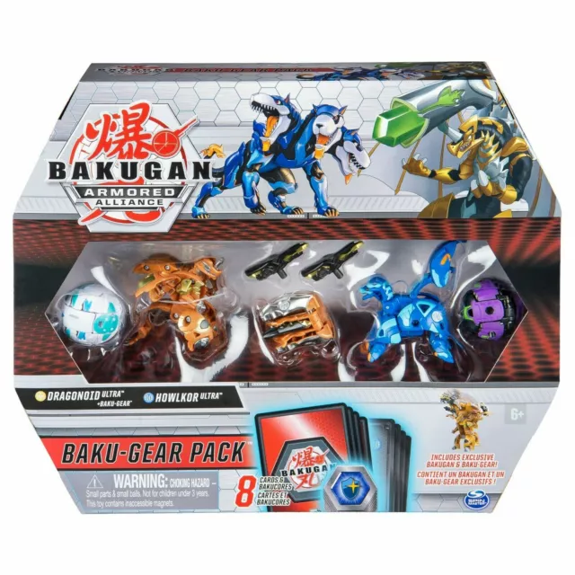 BAKUGAN ARMORED ALLIANCE Baku-Gear Pack Dragonoid Ultra Howlkor Pegatrix  Toy Boy $80.99 - PicClick AU