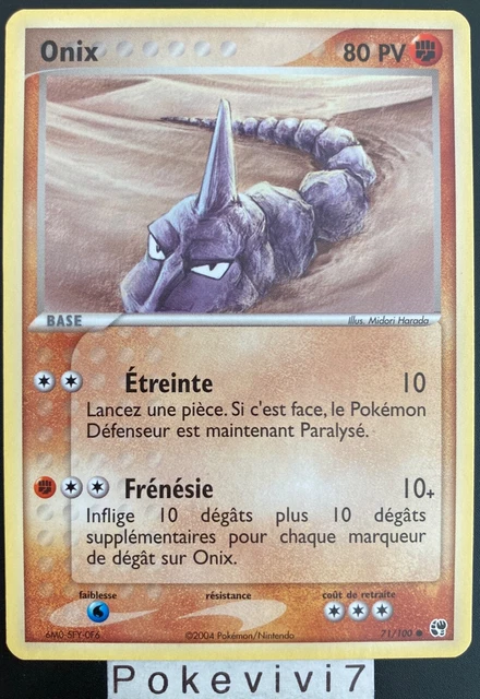 Carte Pokemon ONIX 71/100 Bloc EX Tempête de Sable FR NEUF