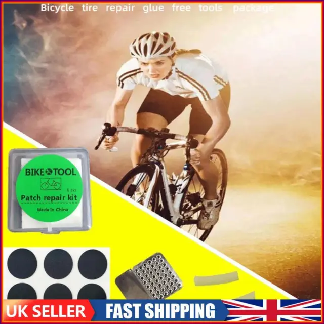 Bicycle Bike Tire Tyre Patch Piece Cycling Glue Free Puncture Repair Tools Kits