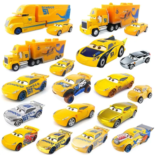 Disney Pixar Cars 3 2 DiNOco Pink Golden Cruz Ramirez With Flames Toy Gifts Boys