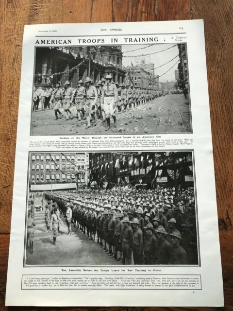 ww1 full page print . american troops training !