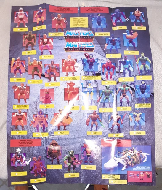 MASTERS OF THE Universe Vintage Original Checklist Poster 80s motu he man mattel EUR 35,00