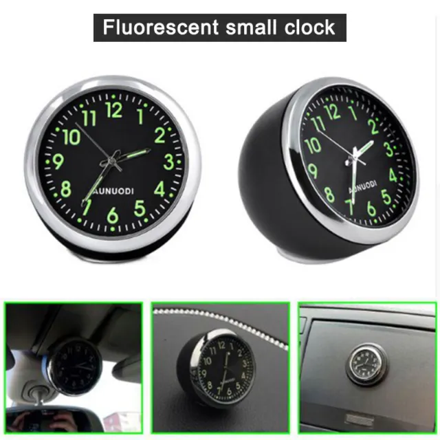 Car Clock Luminous Mini Automobiles Internal Stick-On Digital Watch Quartz Clock