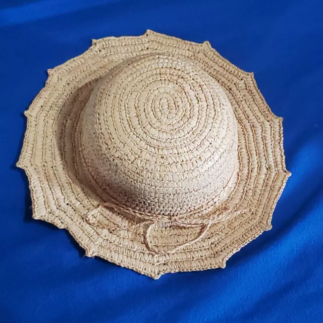 August Accessories Woman's 100% Natural Straw Hat with cushion comfort inside