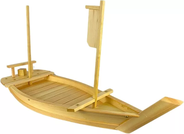 Wooden Sushi Serving Tray - Boat Tableware Ideal for Home, Restaurant or Bar