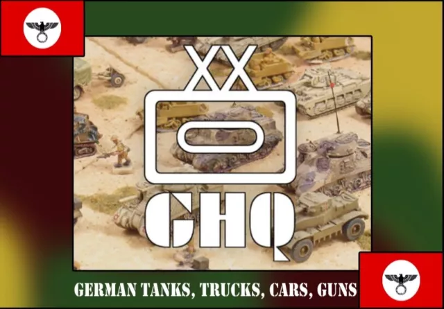 GHQ, CinC, Heroics, micro armour, 1/285, 1/300 German tanks, trucks, guns. WW2