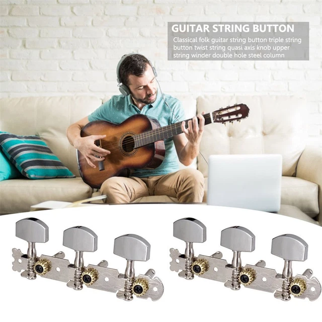 basse Pegs Têtes de machine accordeurs Accessoires Guitare Folk L R Triplet