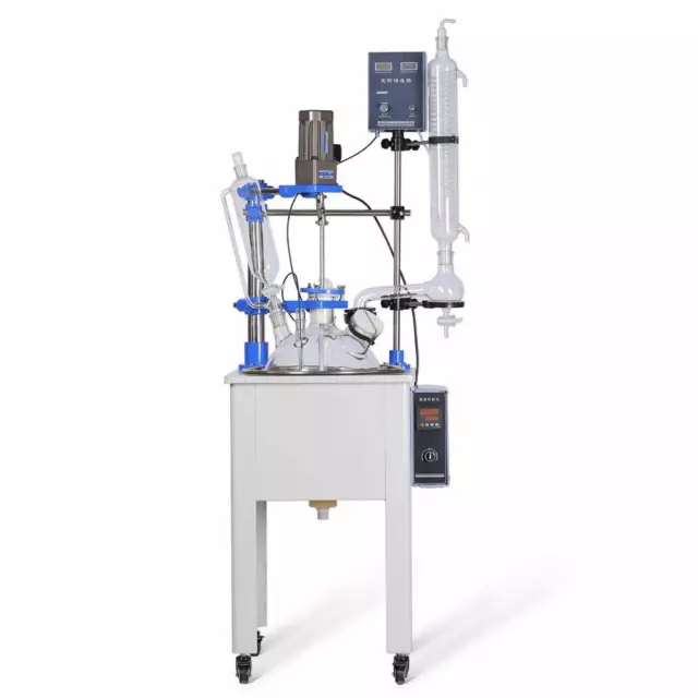 Lab 20L Single Layer Glass Reactor with Heating Bath Chemical Reaction Device