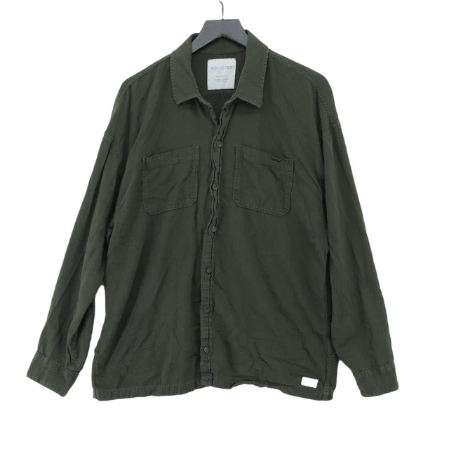 Camicia uomo Hollister XL verde 100% cotone base