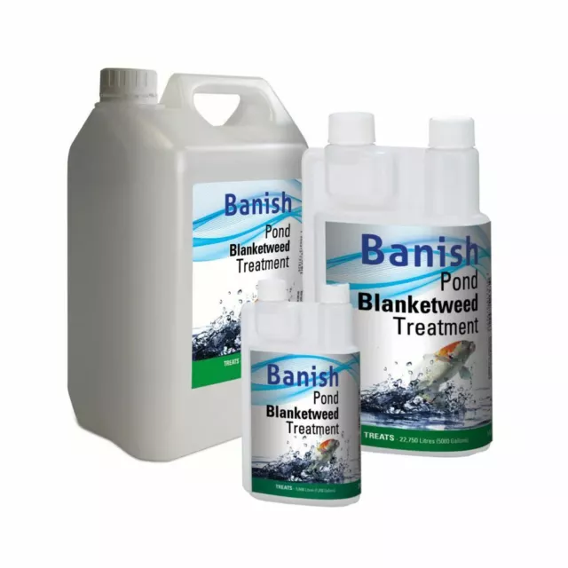 Banish Pond Blanketweed Water Treatment Green Algae Remove Fish Koi Stop Growth