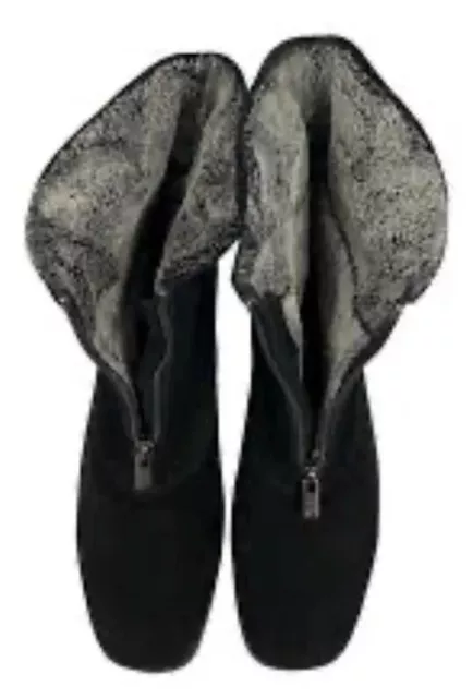 La Canadienne Women's Sharlina Faux Fur Waterproof Wedge Ankle Boots - 9.5