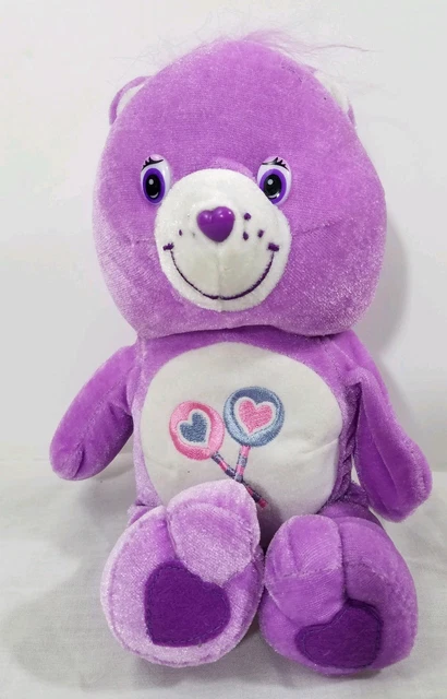 6 5 PLUSH STUFFED Care Bears Share Bear Purple Lollipops 2003 Nanco 6 5 PLUSH STUFFED Care Bears Share Bear Purple Lollipops 2003 Nanco