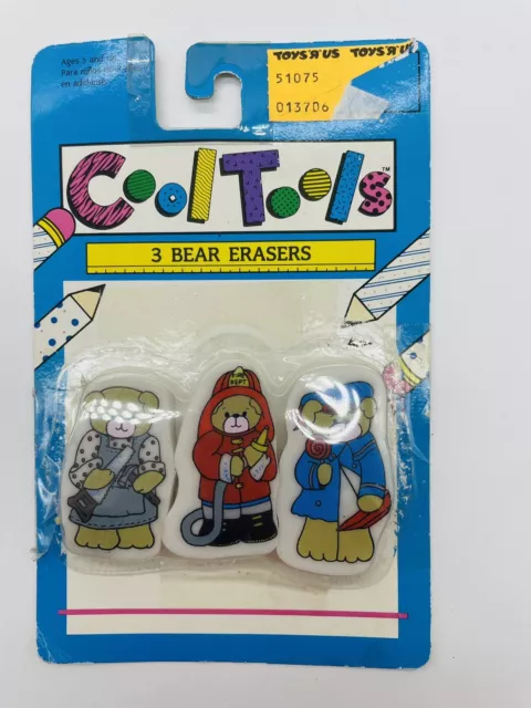 Vintage Teddy Bear Erasers NIP