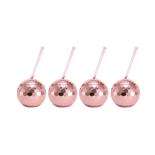Disco Ball Cups Cocktail Nightclub Party Straw Wine Glass Drinking Mug Bar Tools