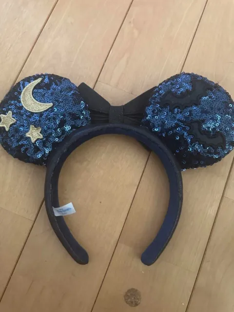 Disney Minnie Mouse Headband  Midnight Ears Halloween Tokyo Disneyland 2023 star