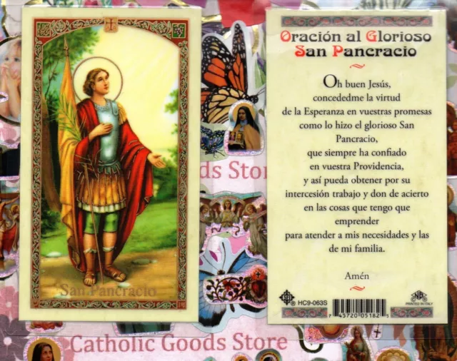 Oracion a San Marcos de a Leon - Spanish - Laminated Holy Card S24-488