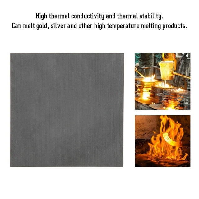 High Pure Carbon Graphite Sheet 100×100×2mm Electrode Plate Anode Panel